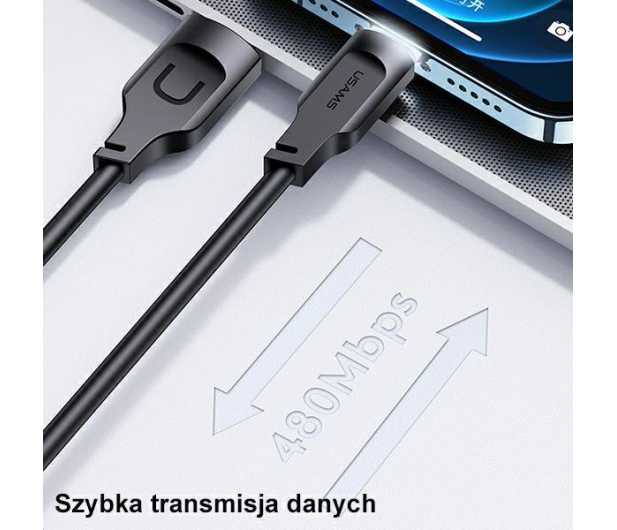 USAMS Kabel lightning 2,4A 1,2m Fast Charging purpurowy - 1569060 - zdjęcie 8